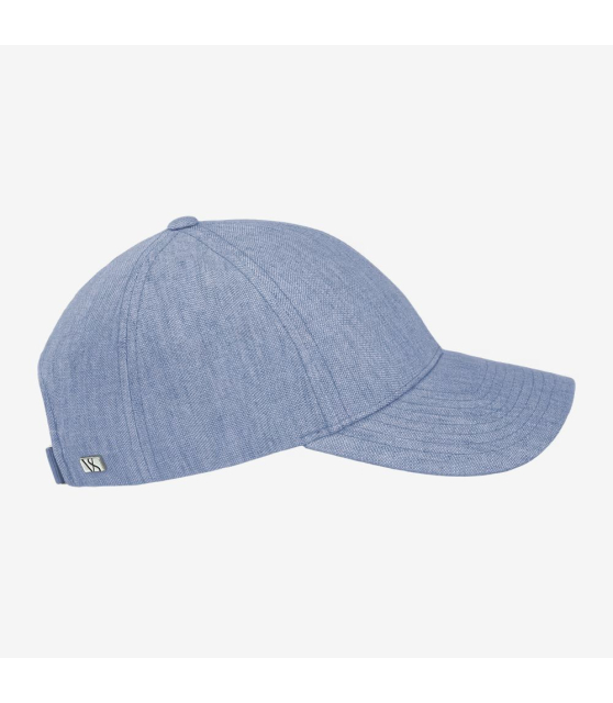 VARSITY - Casquette bleue en lin