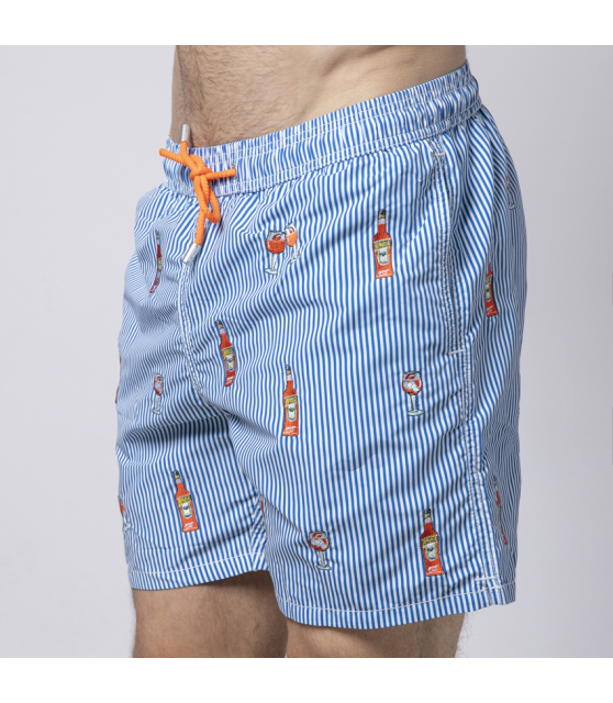 MC2 SAINT BARTH - Maillot de bain Aperol Spritz à rayures