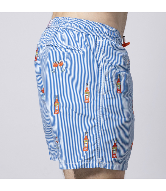 MC2 SAINT BARTH - Maillot de bain Aperol Spritz à rayures