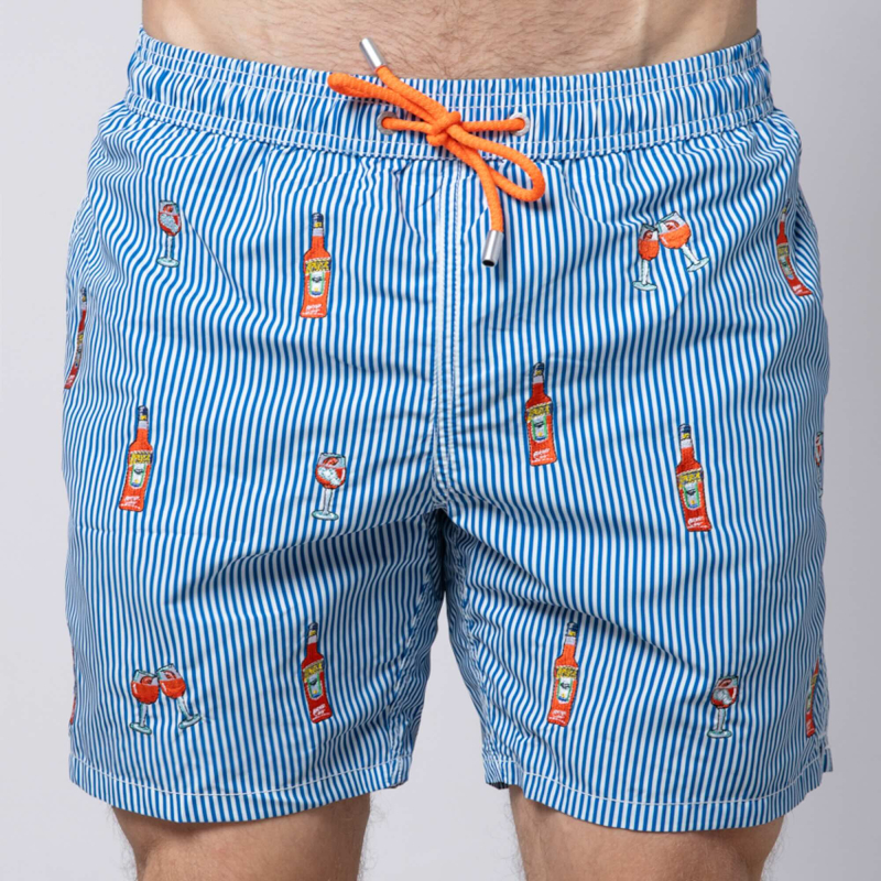 MC2 SAINT BARTH - Maillot de bain Aperol Spritz à rayures