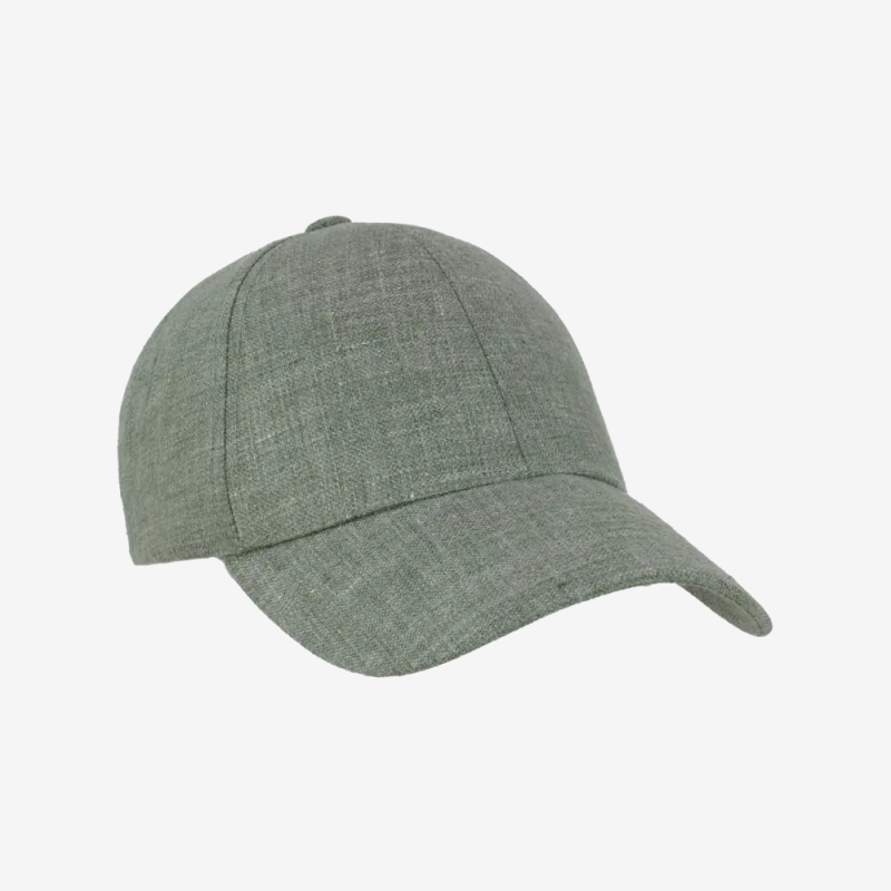 VARSITY - Casquette vert pistache en lin