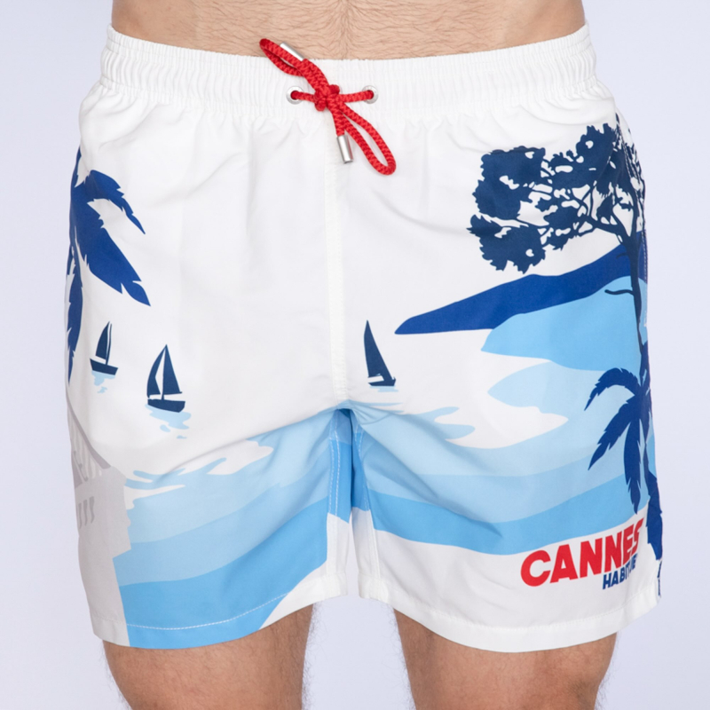 MC2 SAINT BARTH - Maillot de bain blanc Cannes Postcard