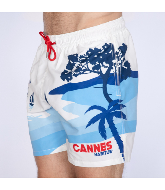 MC2 SAINT BARTH - Maillot de bain blanc Cannes Postcard