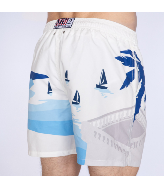 MC2 SAINT BARTH - Maillot de bain blanc Cannes Postcard