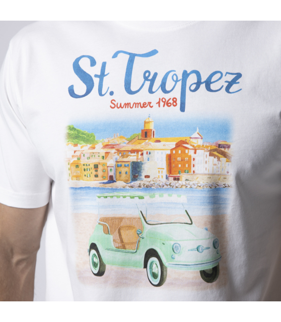 MC2 SAINT BARTH - T-shirt blanc St. Tropez