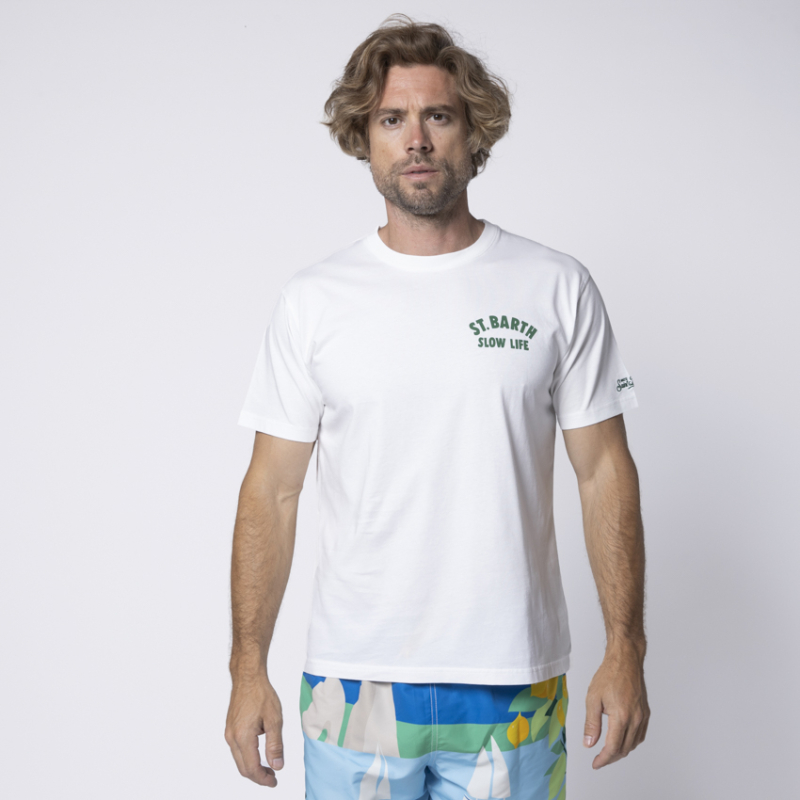MC2 SAINT BARTH - T-shirt blanc Slow Life