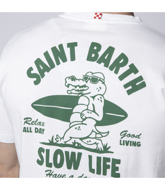 MC2 SAINT BARTH - T-shirt blanc Slow Life