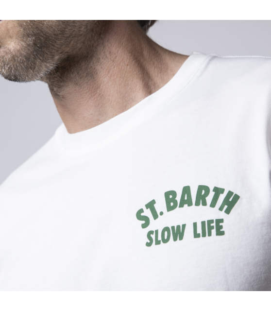 MC2 SAINT BARTH - T-shirt blanc Slow Life