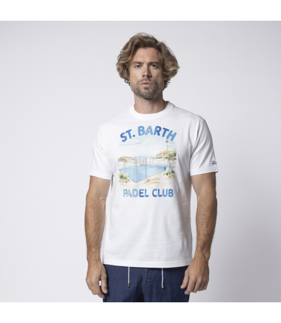 MC2 SAINT BARTH - T-shirt blanc Saint Barth Padel Club