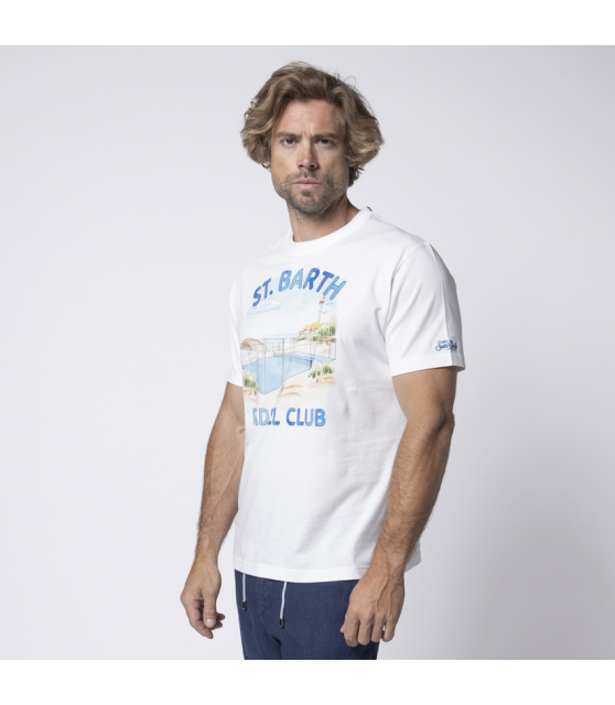 MC2 SAINT BARTH - T-shirt blanc Saint Barth Padel Club