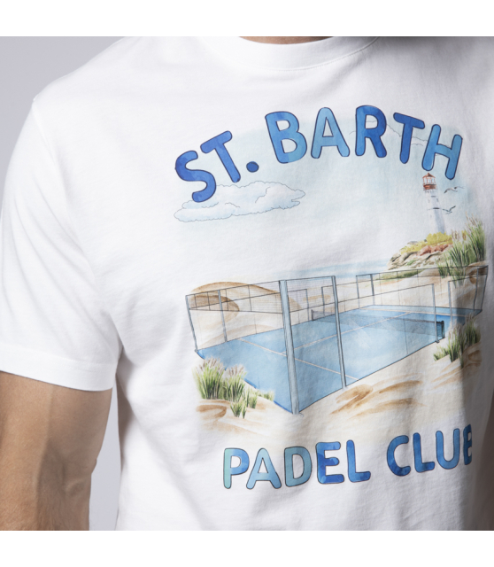 MC2 SAINT BARTH - T-shirt blanc Saint Barth Padel Club
