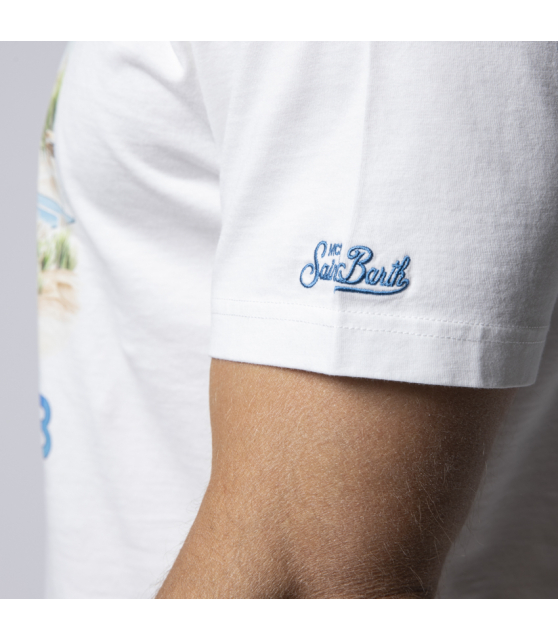MC2 SAINT BARTH - T-shirt blanc Saint Barth Padel Club