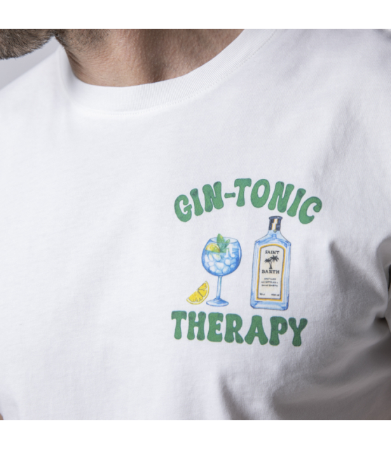 MC2 SAINT BARTH - T-shirt blanc Gin Tonic Therapy