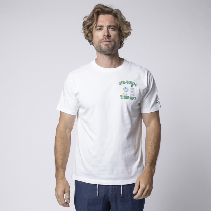 MC2 SAINT BARTH - T-shirt blanc Gin Tonic Therapy