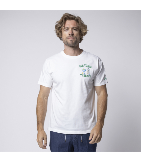 MC2 SAINT BARTH - T-shirt blanc Gin Tonic Therapy