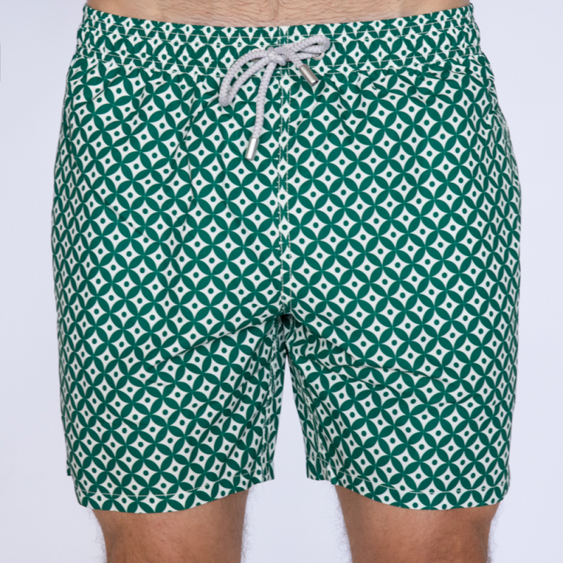MC2 SAINT BARTH - Maillot de bain motifs géométriques verts