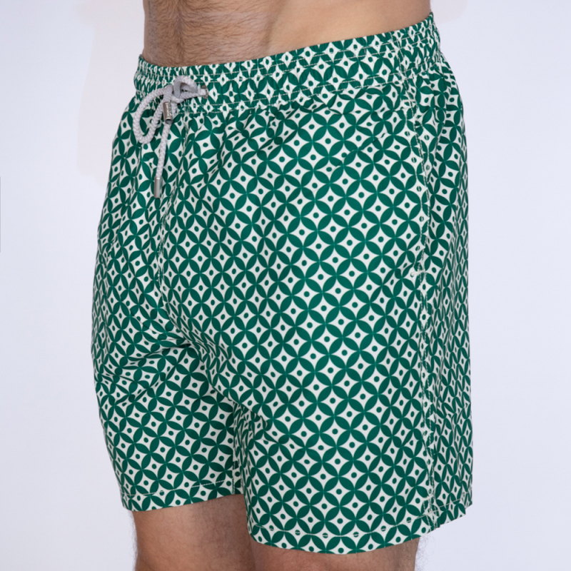 MC2 SAINT BARTH - Maillot de bain motifs géométriques verts 2