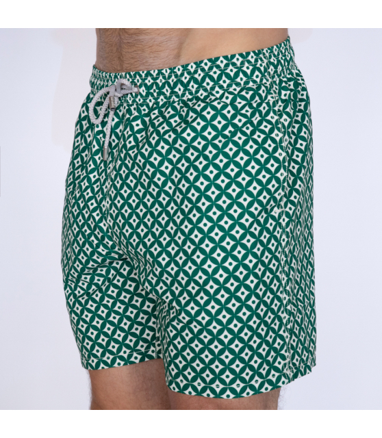 MC2 SAINT BARTH - Maillot de bain motifs géométriques verts