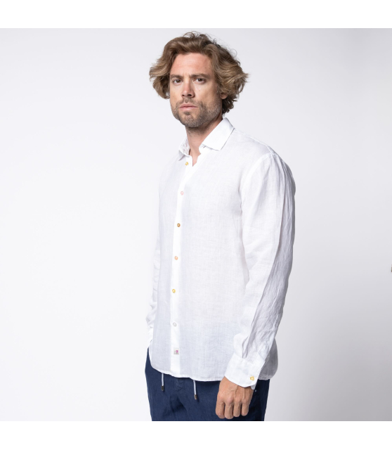 DUNCAN - Chemise blanche NISO en lin