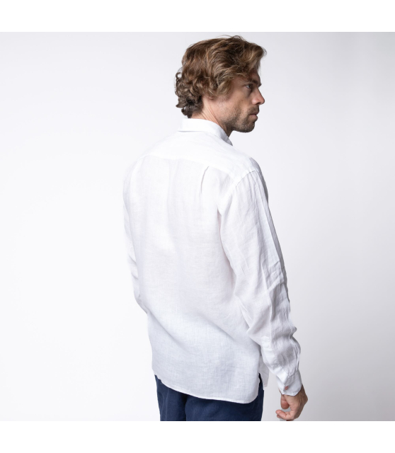 DUNCAN - Chemise blanche NISO en lin