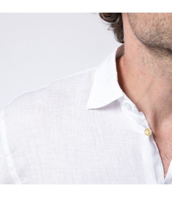 DUNCAN - Chemise blanche NISO en lin