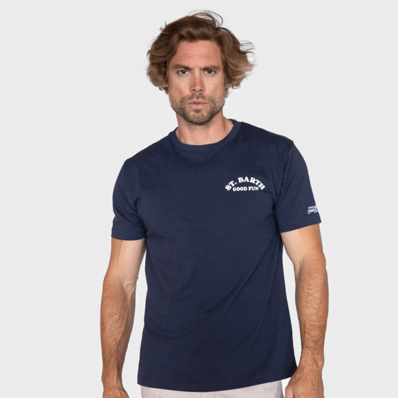 MC2 SAINT BARTH - T-shirt bleu marine Banana Love