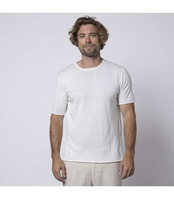 DUNCAN - T-shirt blanc à col rond