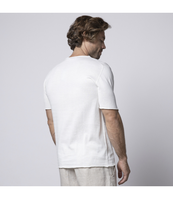DUNCAN - T-shirt blanc à col rond