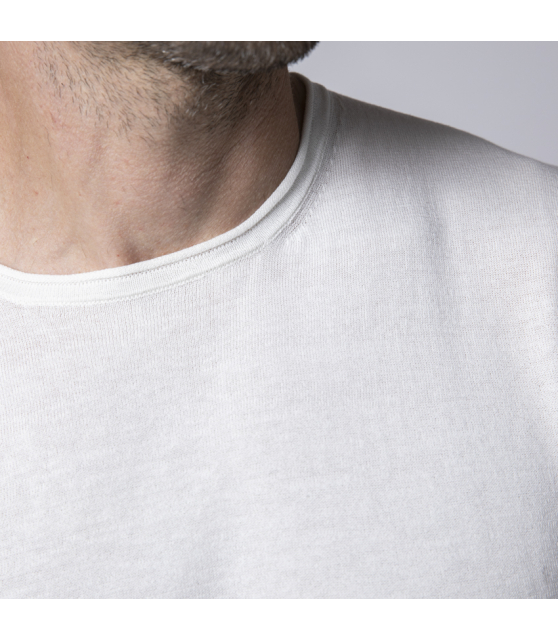 DUNCAN - T-shirt blanc à col rond