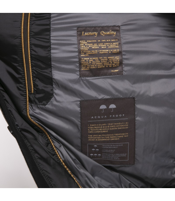 MooRER - Doudoune Fantoni noire col montant