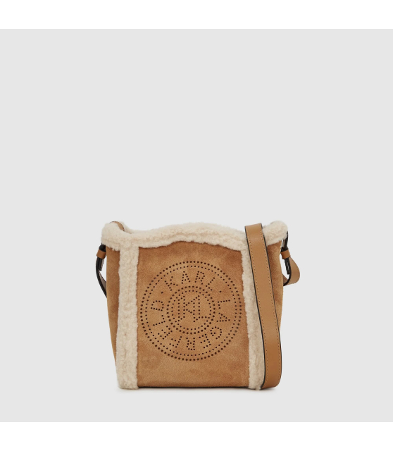 KARL LAGERFELD - PETIT SAC SEAU EN SHEARLING K/CIRCLE