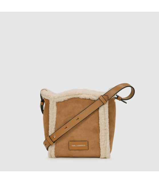 KARL LAGERFELD - PETIT SAC SEAU EN SHEARLING K/CIRCLE