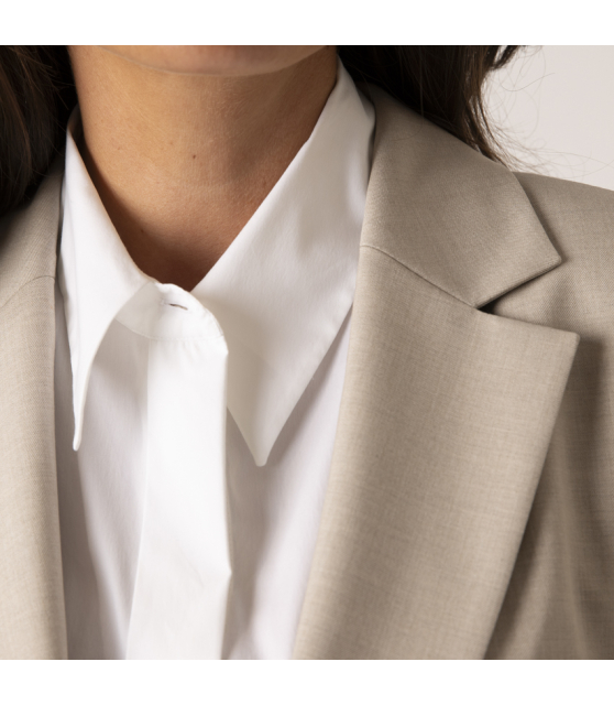MARC CAIN - Blazer beige avec ceinture à nouer