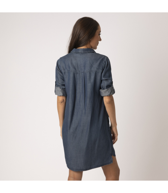 BELLA DAHL - Robe chemise effet denim