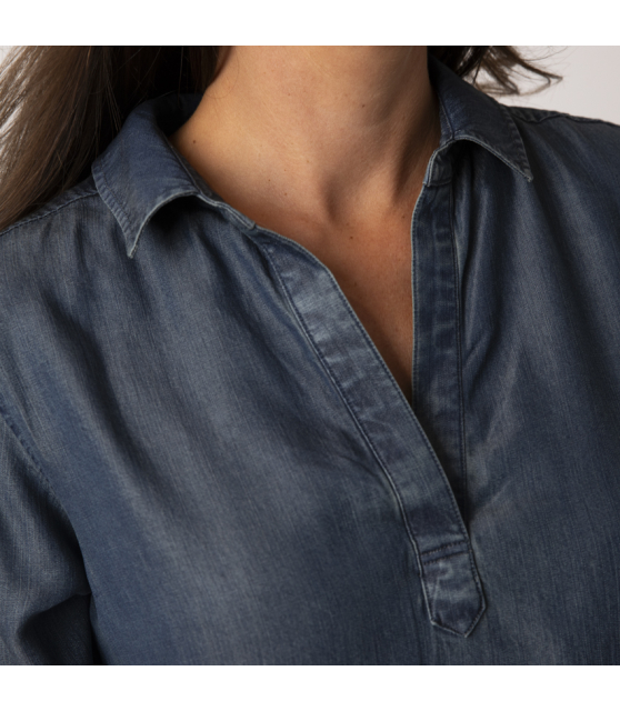 BELLA DAHL - Robe chemise effet denim