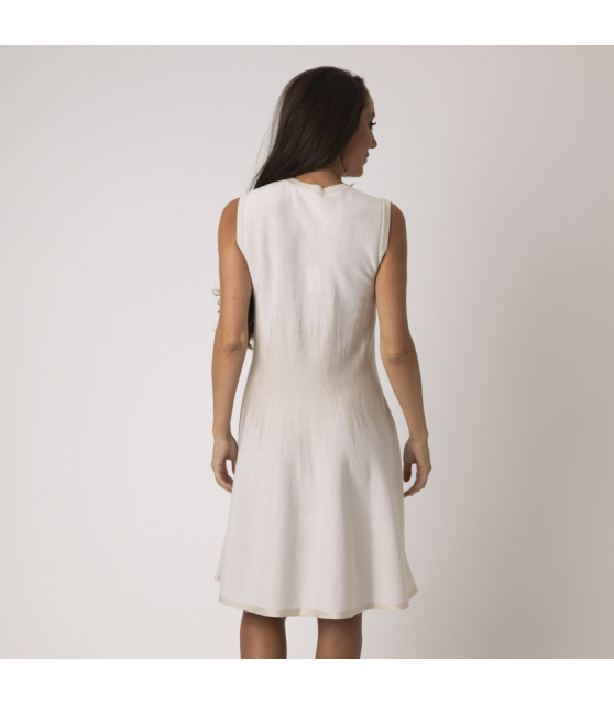 D.EXTERIOR - Robe beige scintillante