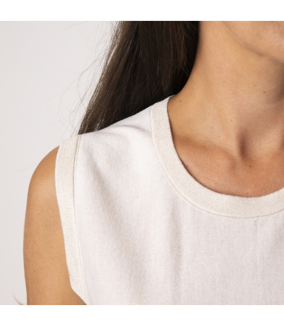 D.EXTERIOR - Robe beige scintillante