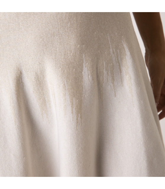 D.EXTERIOR - Robe beige scintillante