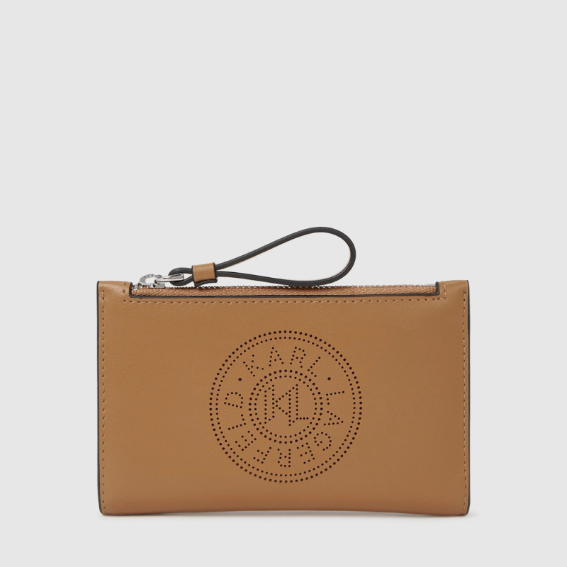 KARL LAGERFELD - Portefeuille marron K/CIRCLE à double volet