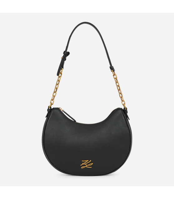 KARL LAGERFELD - Sac lune noir K/AUTOGRAPH taille moyenne