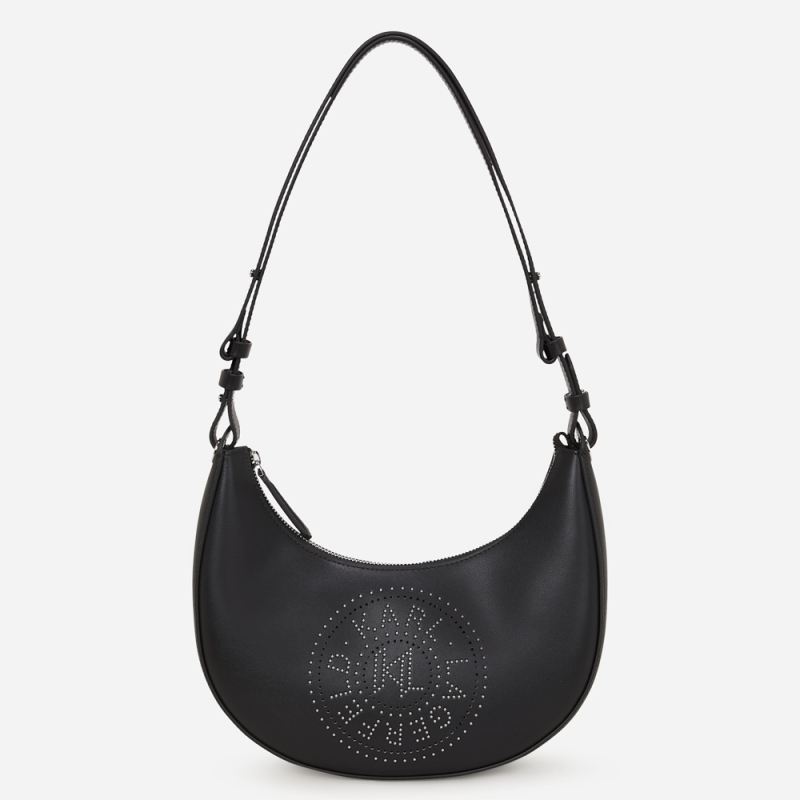 KARL LAGERFELD - SAC LUNE NOIR K/CIRCLE CLOUTÉ