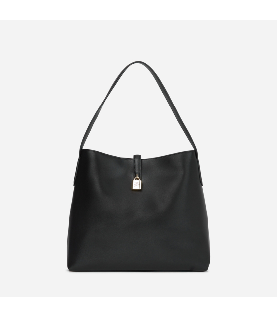 KARL LAGERFELD - Sac besace noir avec cadenas K/AUTOGRAPH