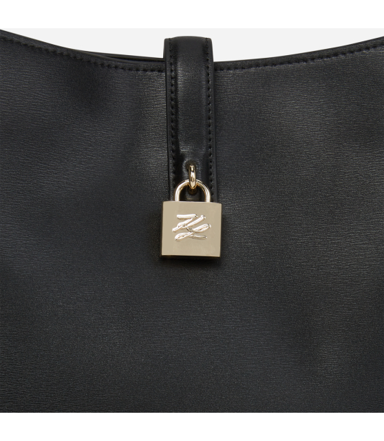 KARL LAGERFELD - Sac besace noir avec cadenas K/AUTOGRAPH