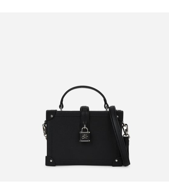 KARL LAGERFELD - Sacoche noire avec cadenas K/AUTOGRAPH