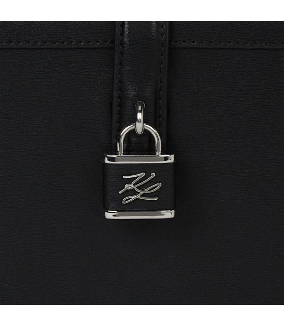 KARL LAGERFELD - Sacoche noire avec cadenas K/AUTOGRAPH