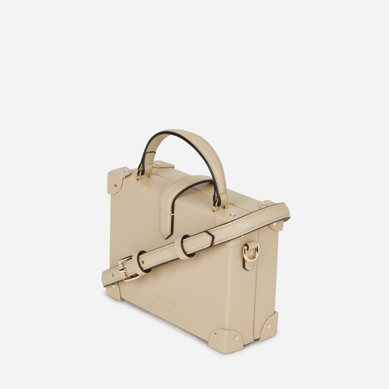 KARL LAGERFELD - Sacoche beige avec cadenas K/AUTOGRAPH 2