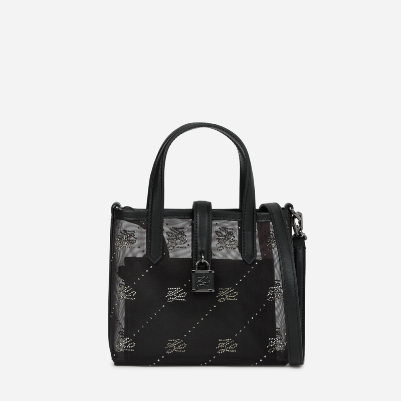 KARL LAGERFELD - Tote bag à strass avec cadenas K/AUTOGRAPH