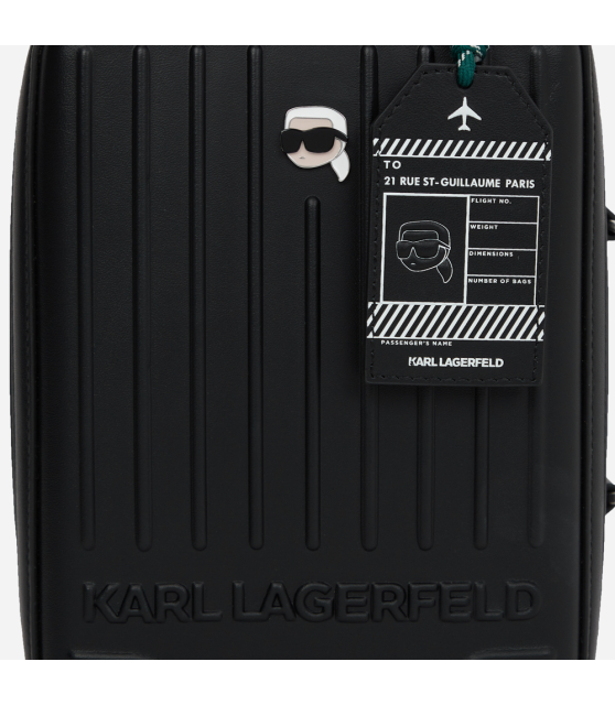 KARL LAGERFELD - Sac bandoulière noir valise Ikon