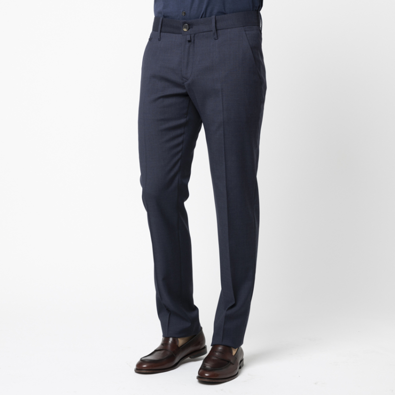 JACOB COHËN - Pantalon BOBBY bleu marine en laine vierge 2