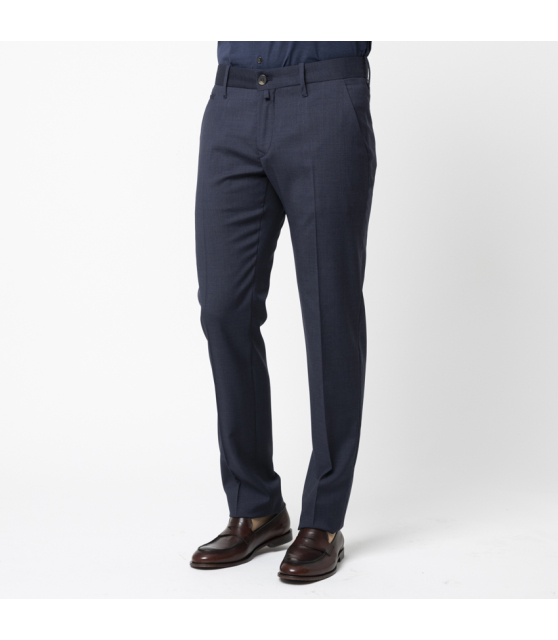 JACOB COHËN - Pantalon BOBBY bleu marine en laine vierge